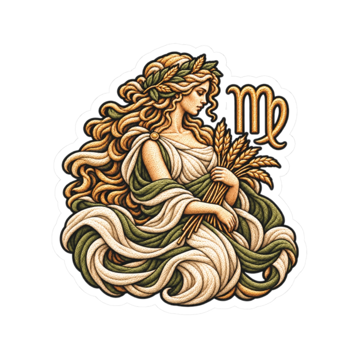 Virgo (Woman) Astrology Kiss-Cut Sticker | Zodiac Decal