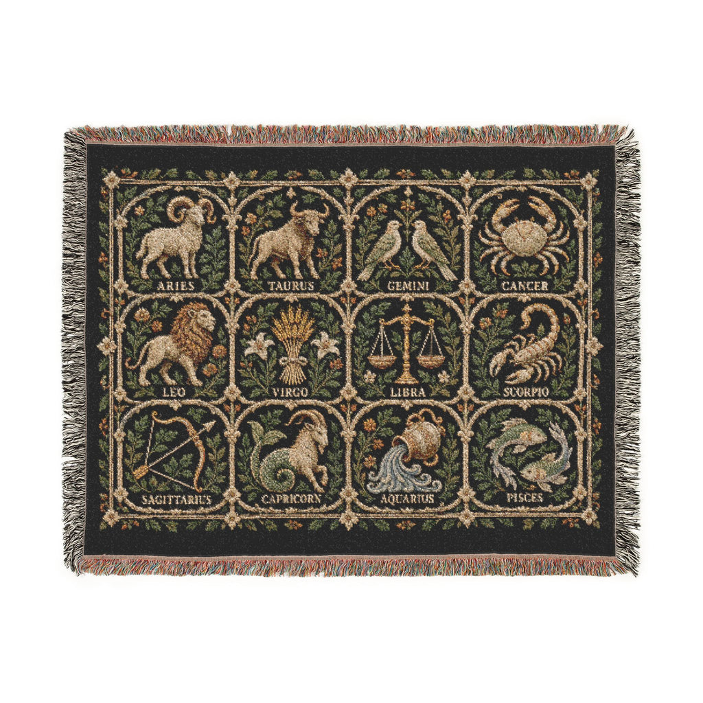 Zodiac Garden Woven Blanket
