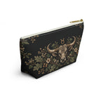 Taurus Zodiac Accessory Pouch, Vintage Bull T-Bottom Makeup Bag