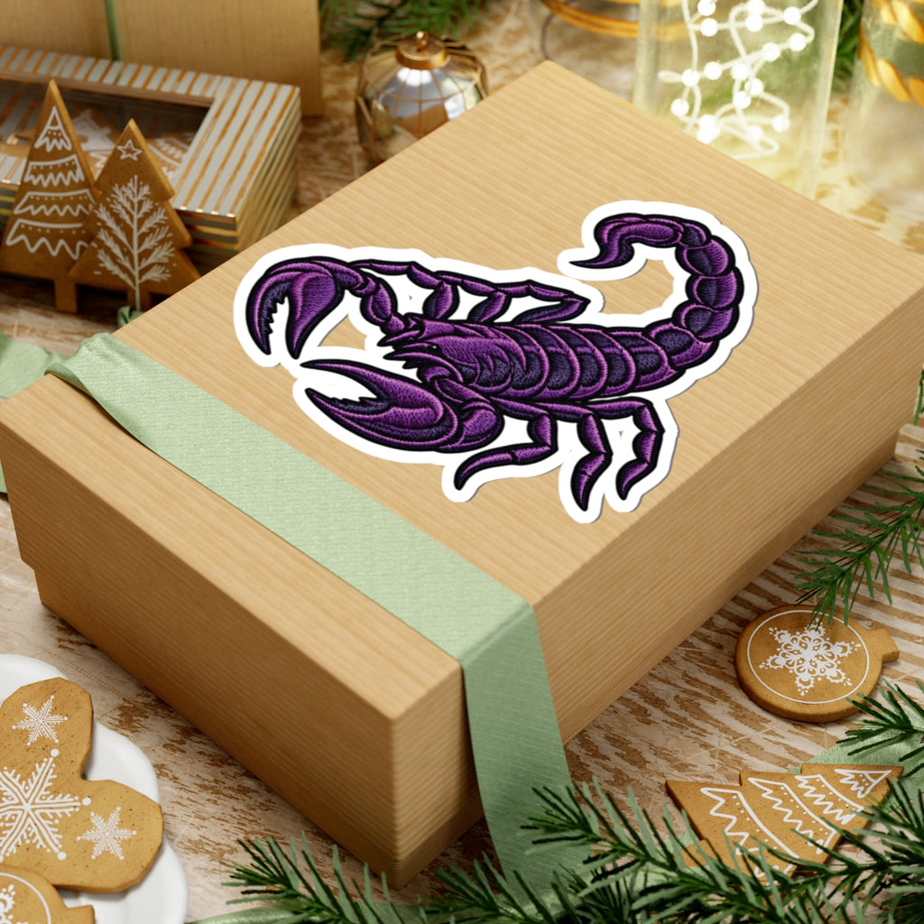 Scorpio (Purple) Astrology Kiss-Cut Sticker | Scorpion Zodiac Decal