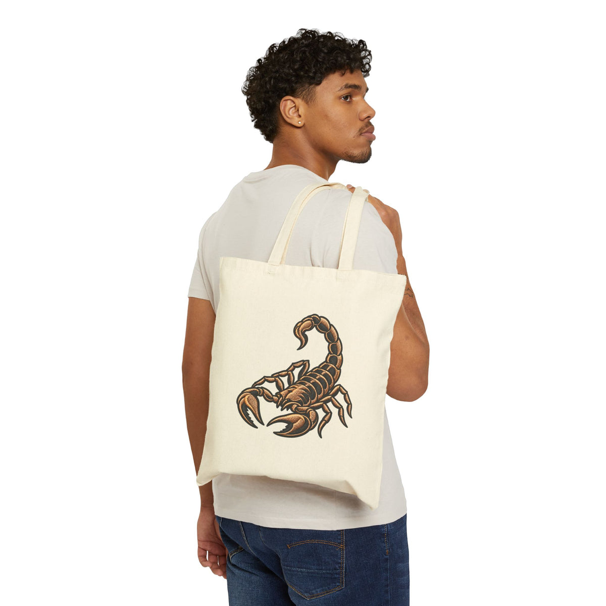 Scorpion Graphic Tote Bag — Zodiac Scorpio Canvas Tote