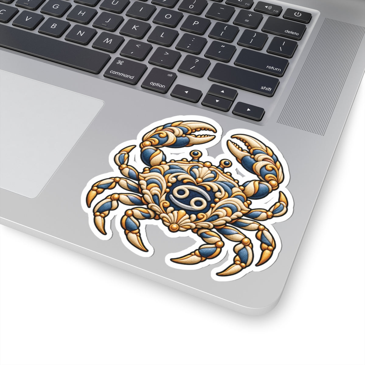 Cancer (Blue) Astrology Kiss-Cut Sticker | Crab Zodiac Decal