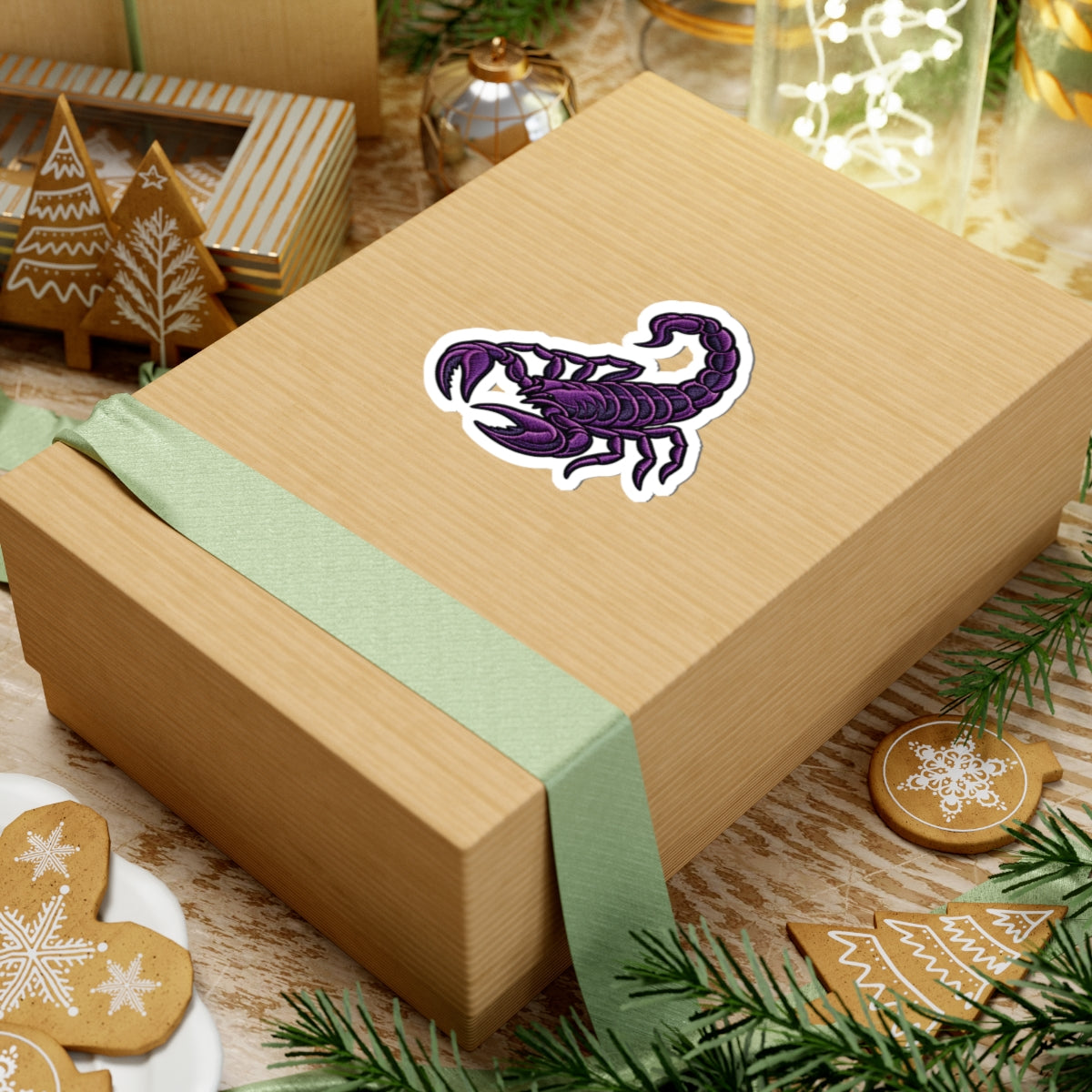 Scorpio (Purple) Astrology Kiss-Cut Sticker | Scorpion Zodiac Decal