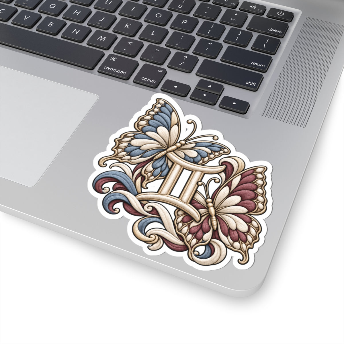 Gemini (Butterfly) Astrology Kiss-Cut Sticker | Blue & Pink Zodiac Decal