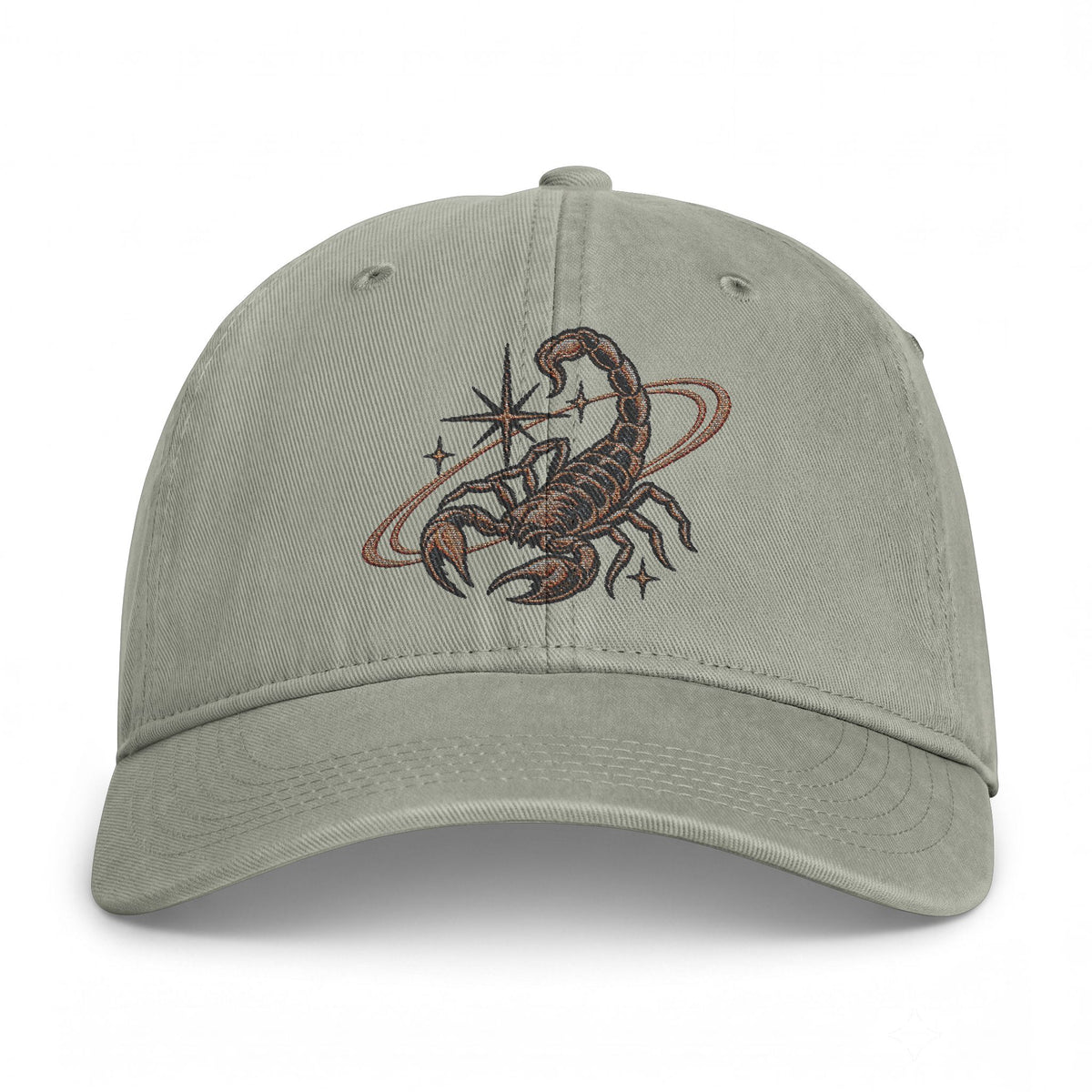Scorpio Embroidered Coastal Washed Baseball Hat