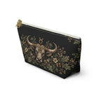 Taurus Zodiac Accessory Pouch, Vintage Bull T-Bottom Makeup Bag