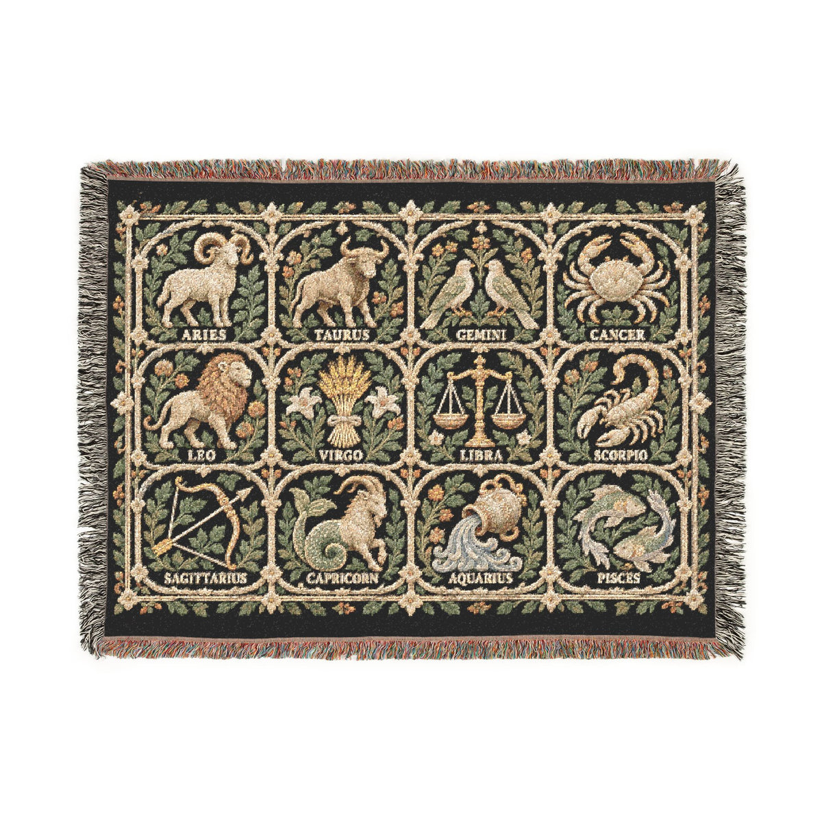 Zodiac Garden Woven Blanket