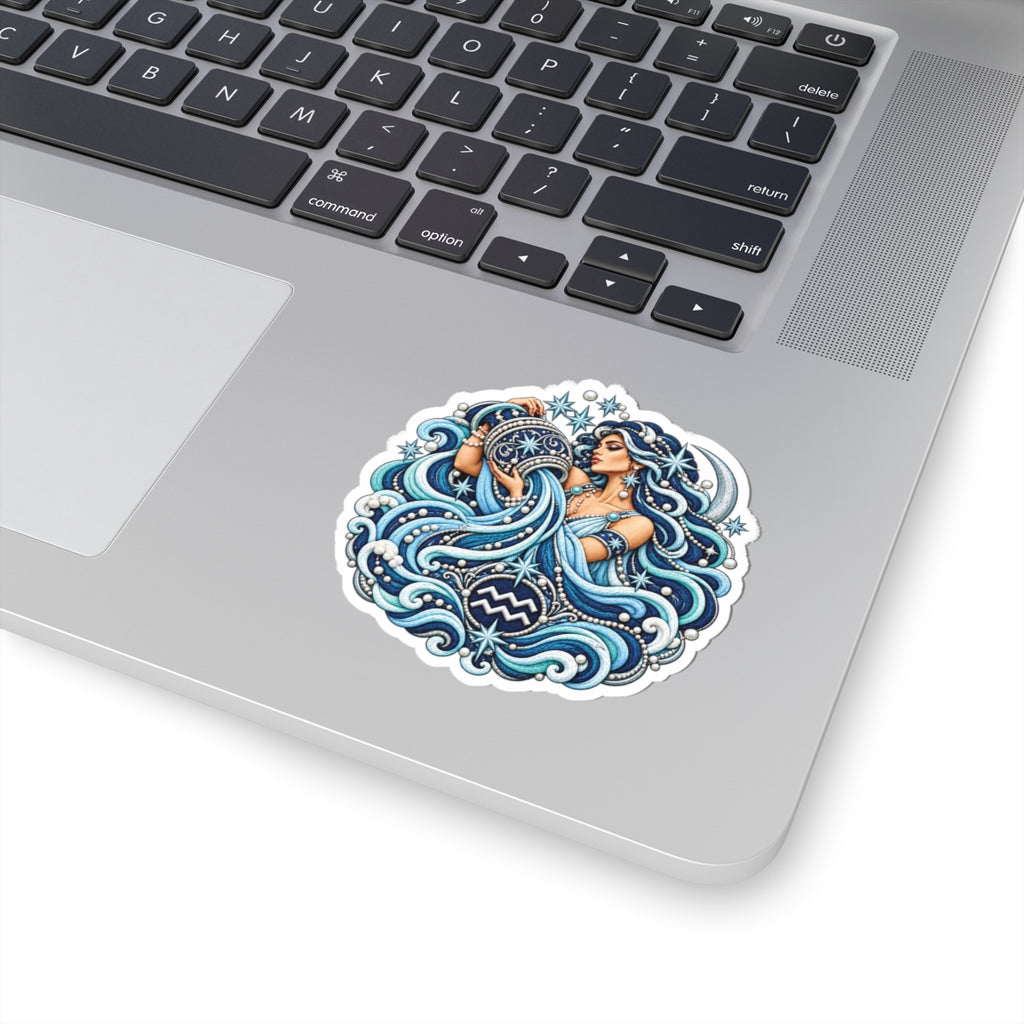 Aquarius (Blue) Constellation Kiss-Cut Sticker | Zodiac Decal