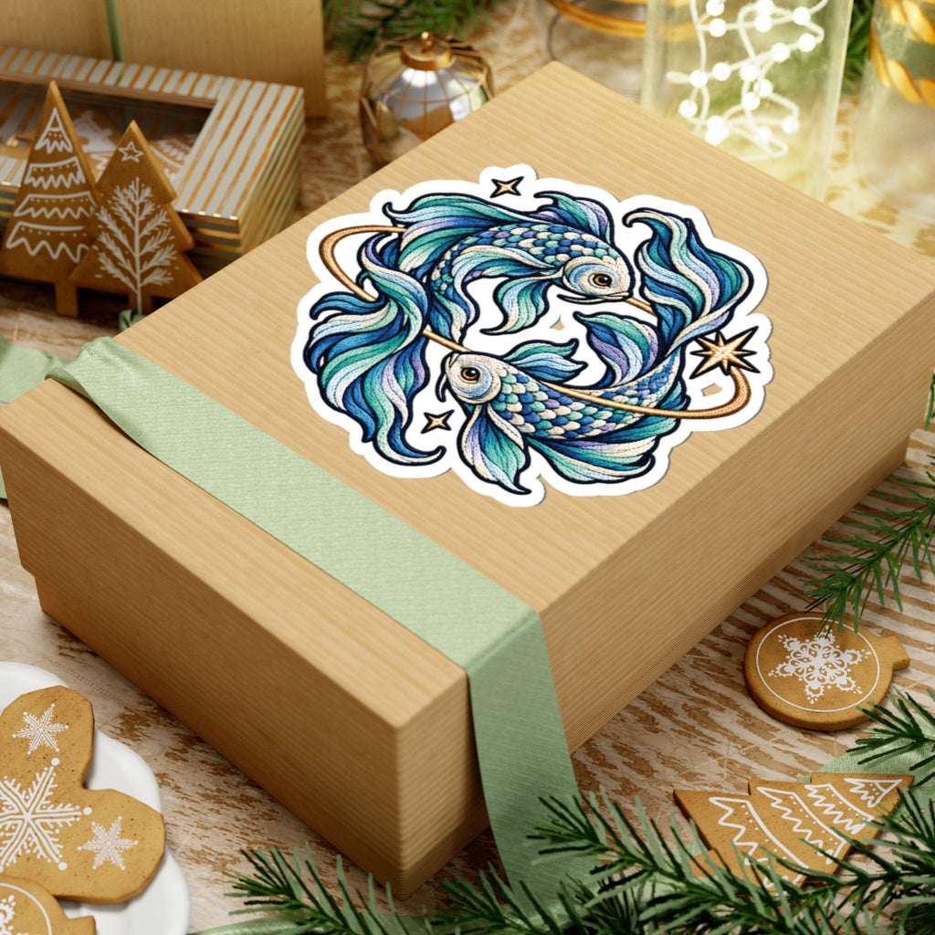 Pisces (Blue) Constellation Kiss-Cut Sticker | Zodiac Decal