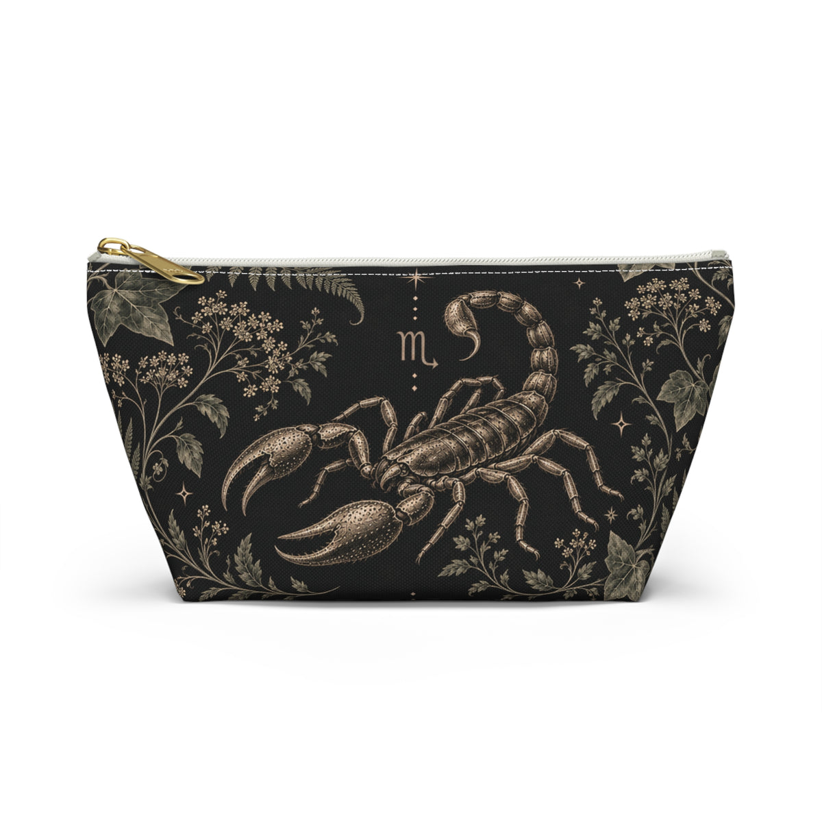 Scorpio Zodiac Accessory Pouch — Vintage Scorpion T-Bottom Makeup Bag