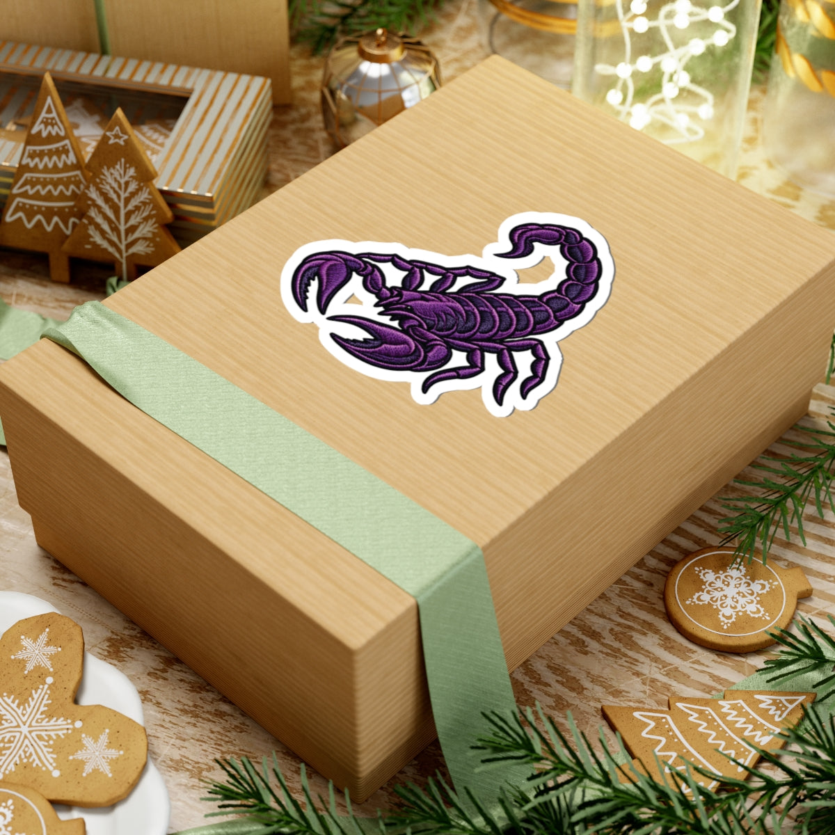 Scorpio (Purple) Astrology Kiss-Cut Sticker | Scorpion Zodiac Decal