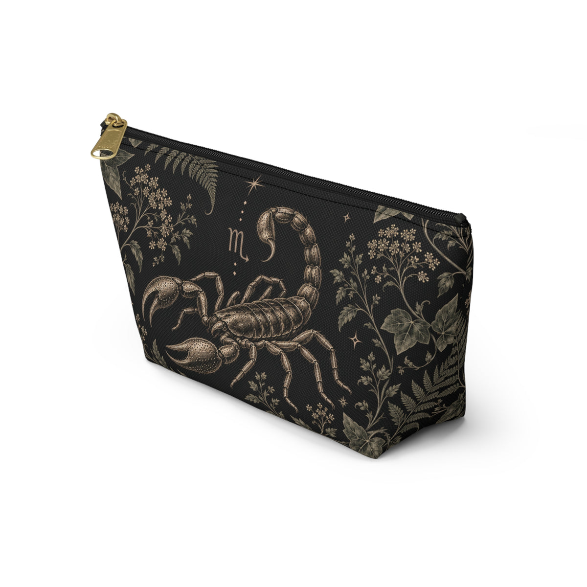 Scorpio Zodiac Accessory Pouch — Vintage Scorpion T-Bottom Makeup Bag