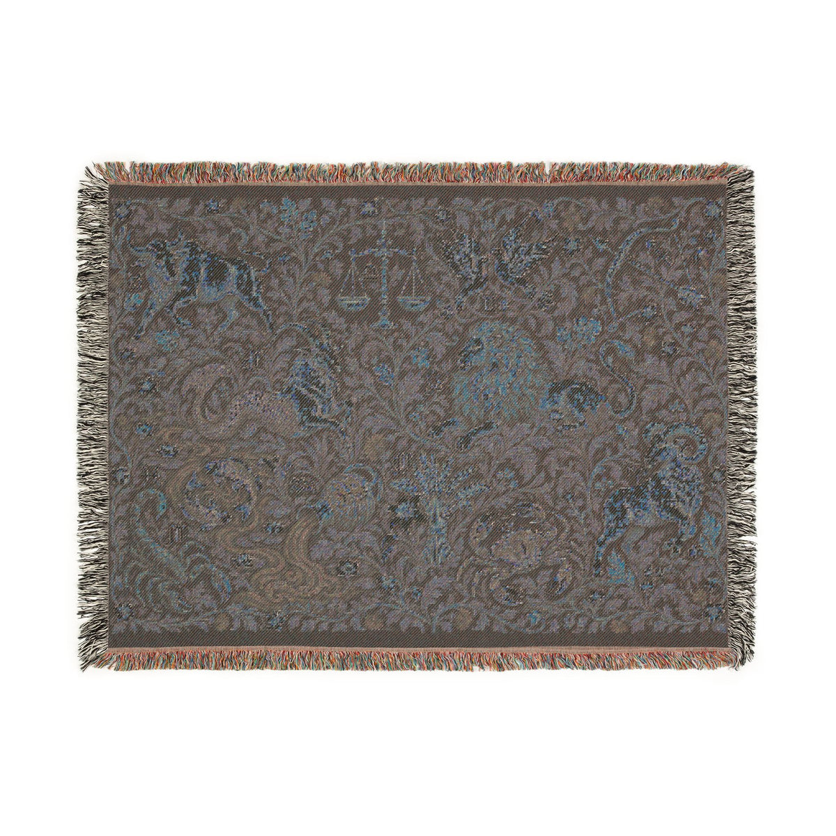 Signs Among the Vines, Woven Astrology Blanket