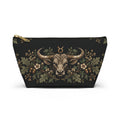 Taurus Zodiac Accessory Pouch, Vintage Bull T-Bottom Makeup Bag