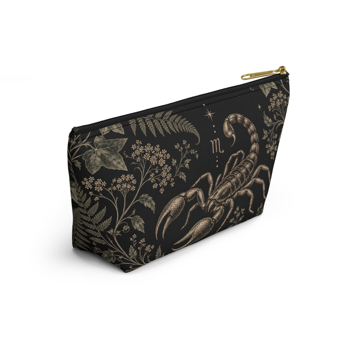 Scorpio Zodiac Accessory Pouch — Vintage Scorpion T-Bottom Makeup Bag