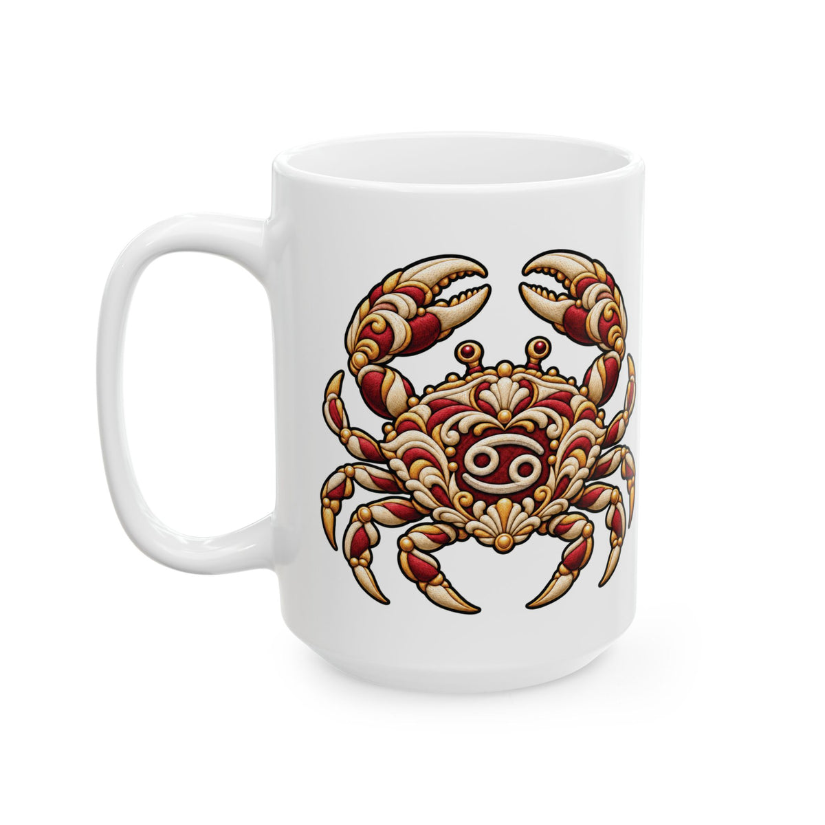 Zodiac Cancer Crab Ceramic Mug — Astrological Horoscope Tea Coffee Cup (11oz, 15oz)
