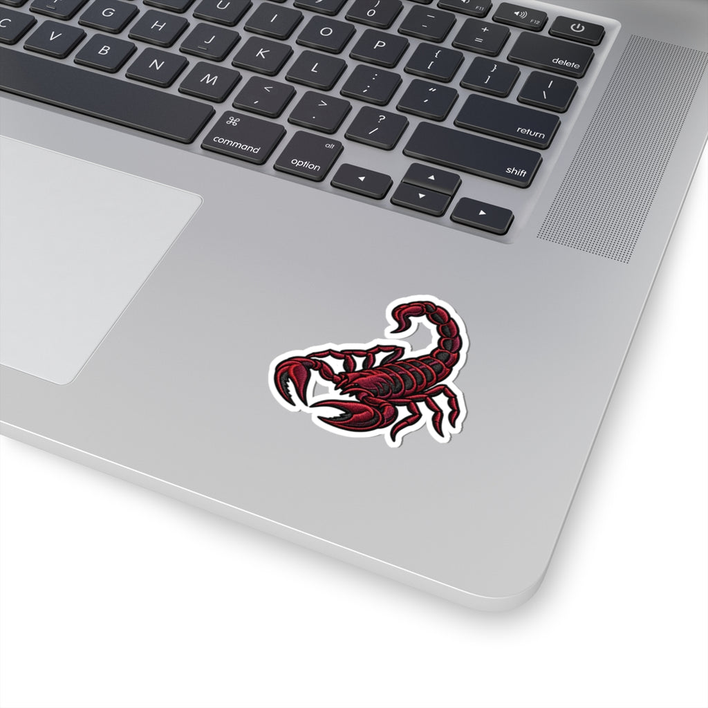 Scorpio (Red) Astrology Kiss-Cut Sticker | Scorpion Zodiac Decal