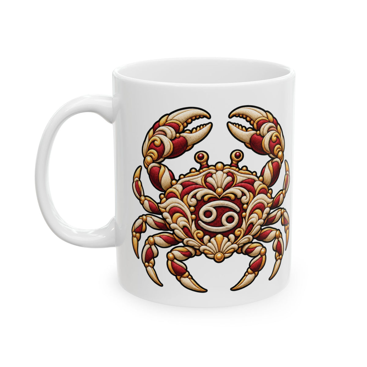Zodiac Cancer Crab Ceramic Mug — Astrological Horoscope Tea Coffee Cup (11oz, 15oz)