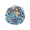 Aquarius (Blue) Constellation Kiss-Cut Sticker | Zodiac Decal