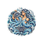 Aquarius (Blue) Constellation Kiss-Cut Sticker | Zodiac Decal