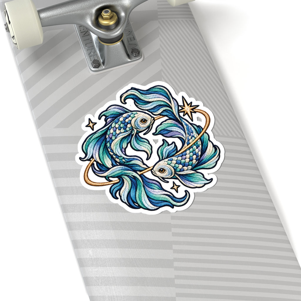 Pisces (Blue) Constellation Kiss-Cut Sticker | Zodiac Decal