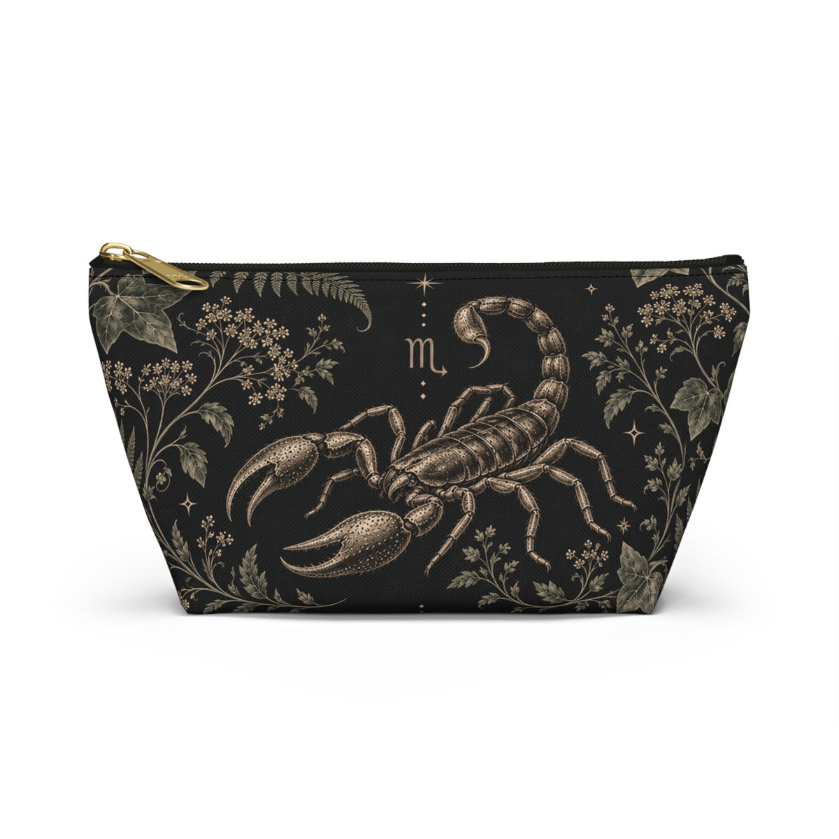 Scorpio Zodiac Accessory Pouch — Vintage Scorpion T-Bottom Makeup Bag
