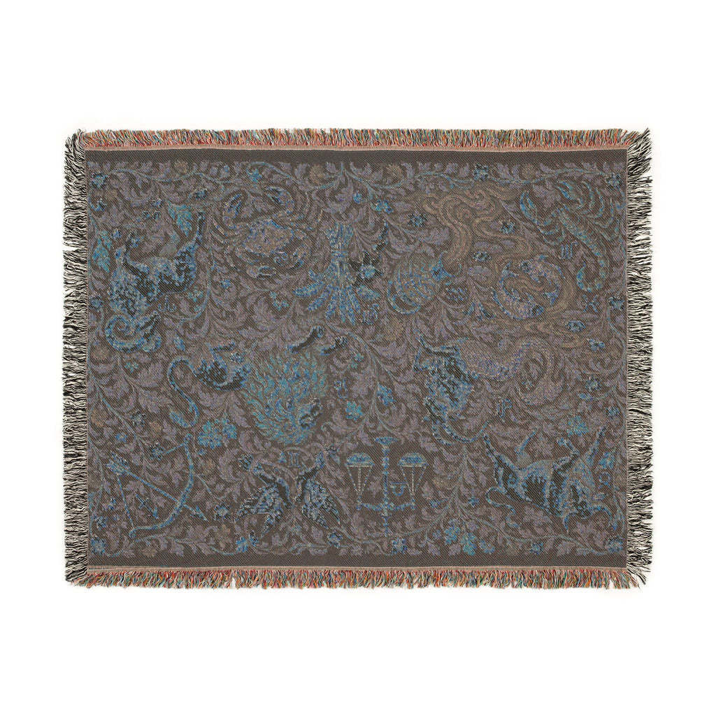Signs Among the Vines, Woven Astrology Blanket