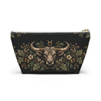 Taurus Zodiac Accessory Pouch, Vintage Bull T-Bottom Makeup Bag