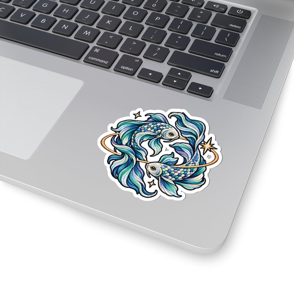 Pisces (Blue) Constellation Kiss-Cut Sticker | Zodiac Decal