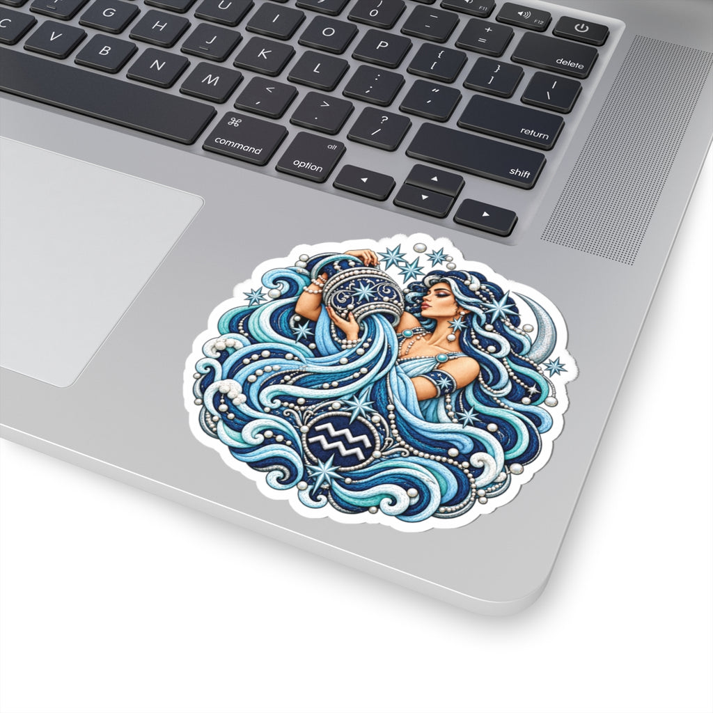 Aquarius (Blue) Constellation Kiss-Cut Sticker | Zodiac Decal