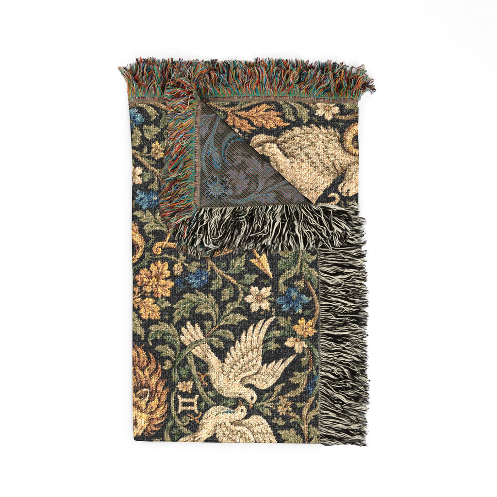 Signs Among the Vines, Woven Astrology Blanket