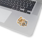 Gemini (Butterfly) Astrology Kiss-Cut Sticker | Blue & Yellow Zodiac Decal