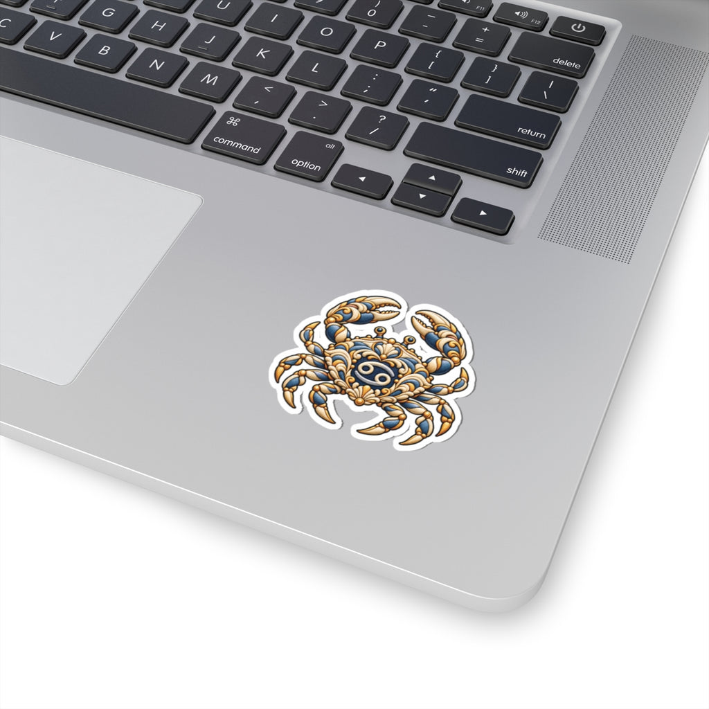 Cancer (Blue) Astrology Kiss-Cut Sticker | Crab Zodiac Decal