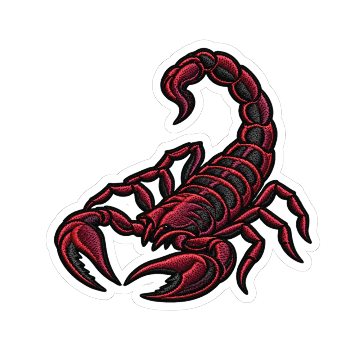 Scorpio (Red) Astrology Kiss-Cut Sticker | Scorpion Zodiac Decal