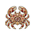 Cancer (Red) Astrology Kiss-Cut Sticker | Crab Zodiac Decal