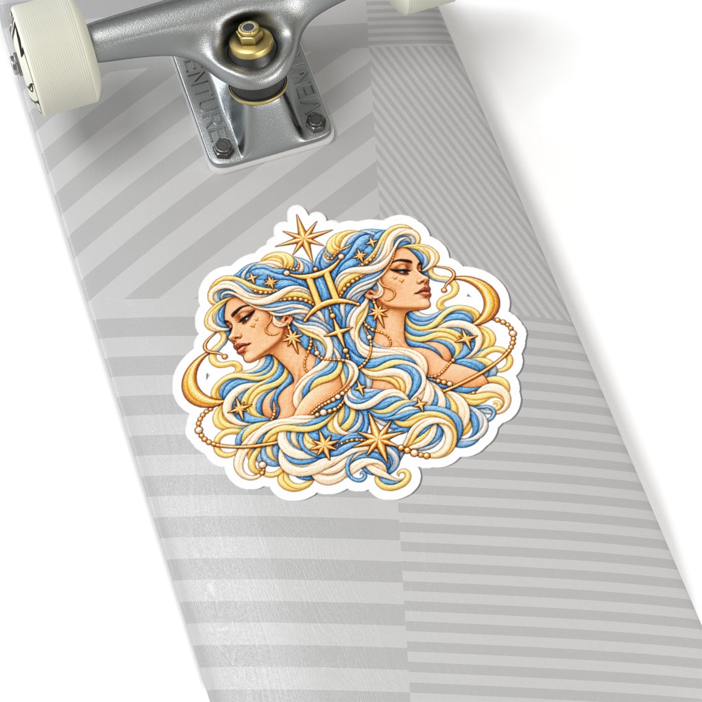 Gemini (Blue) Astrology Kiss-Cut Sticker | Zodiac Decal
