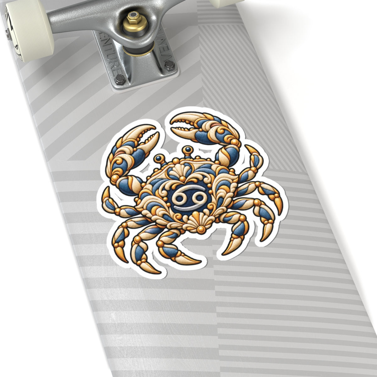 Cancer (Blue) Astrology Kiss-Cut Sticker | Crab Zodiac Decal